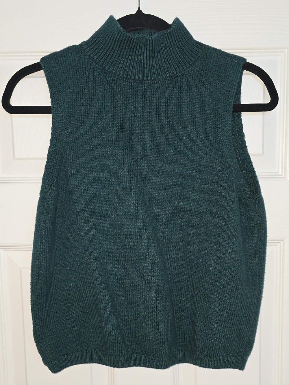 LOFT Dark Teal Sleeveless Turtleneck Sweater Vest
